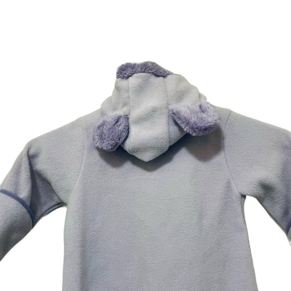Baby DeeDee Baby Bear Bunting Purple Lavender Hooded Ears Zipper 12-18 Months - Picture 2 of 4